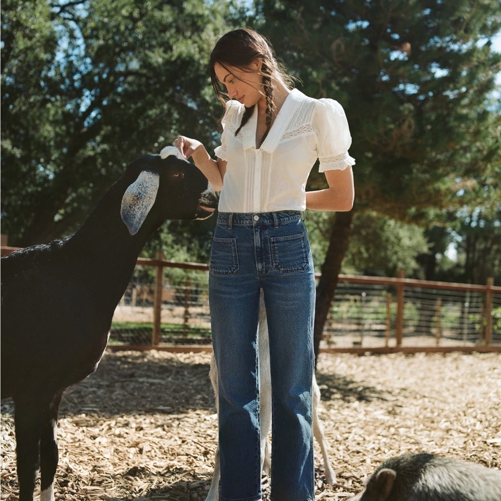 Reformation Alyssa Patch Pocket Jeans